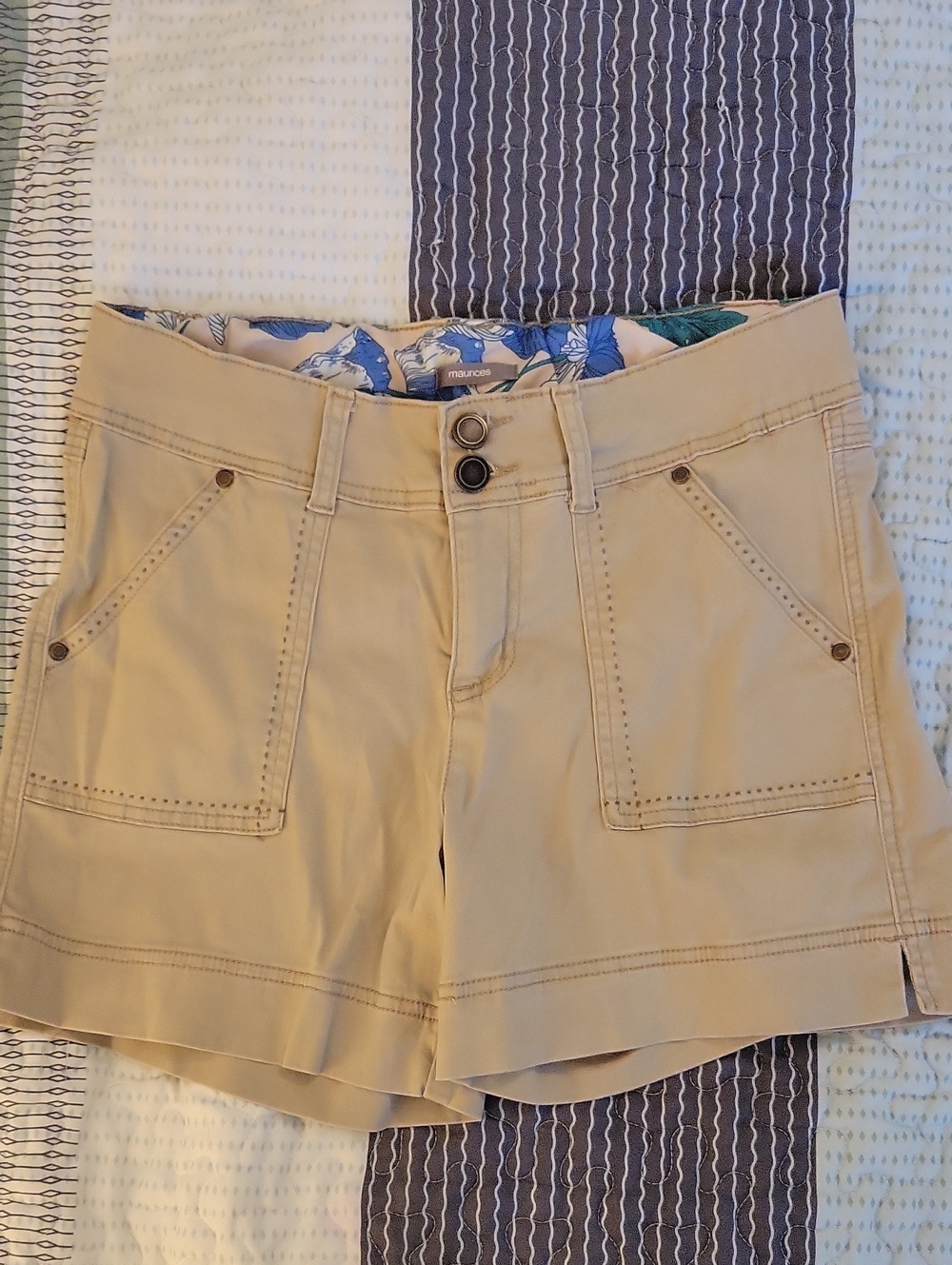 Maurices Khaki Utility Bermuda Shorts